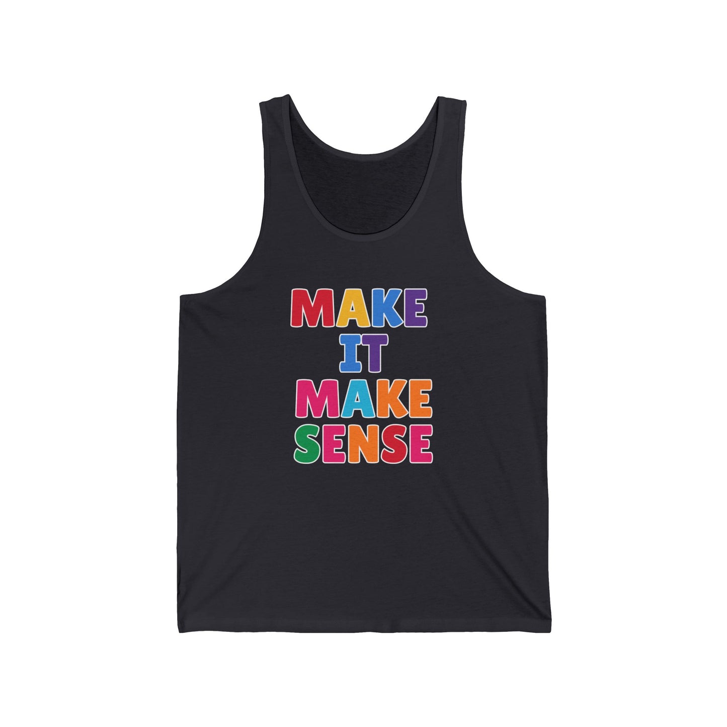 Colorful Motivational Unisex Jersey Tank - Summer Fashion, Workout Gear, Gift for Friends, Casual Wear, Pride Apparel