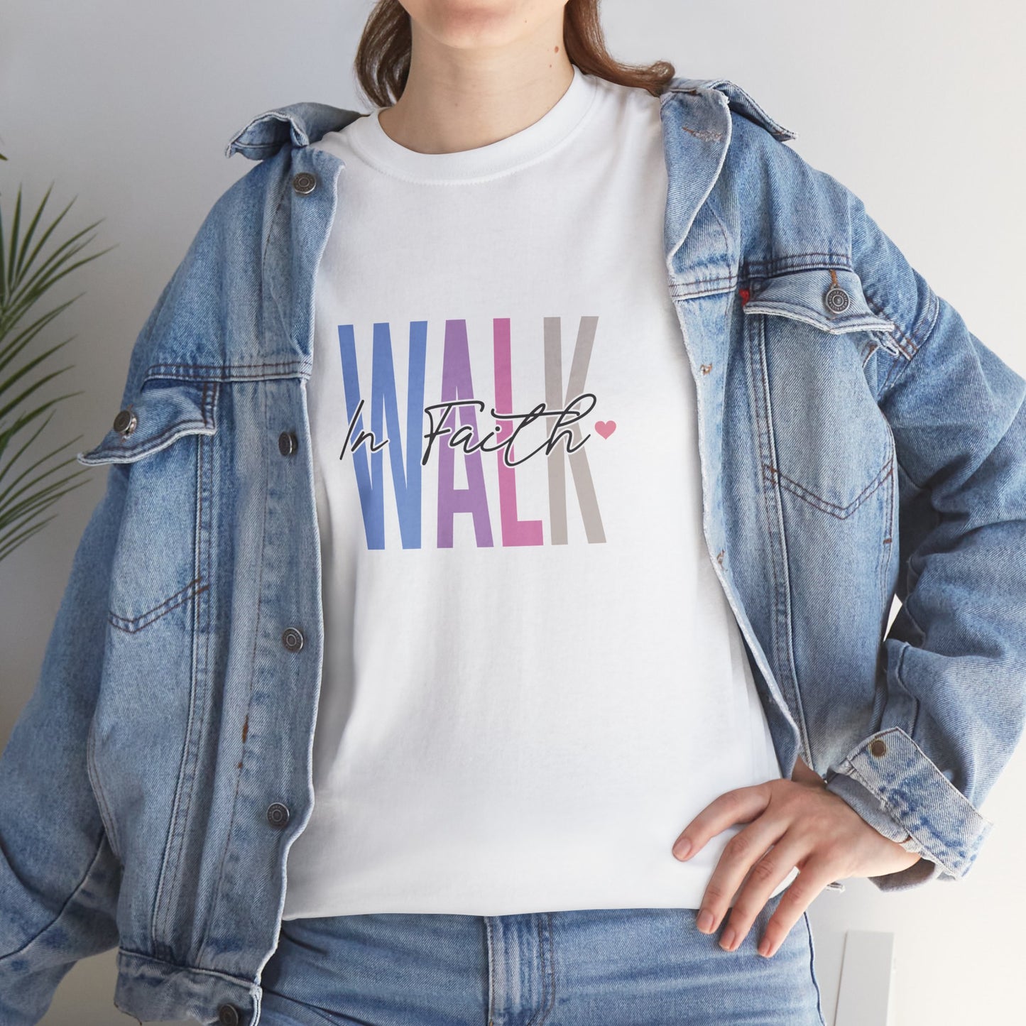Colorful Walk Unisex Heavy Cotton Tee | Inspirational Shirt, Everyday Wear, Gift for Walk Lovers, Casual Style, Motivational Top