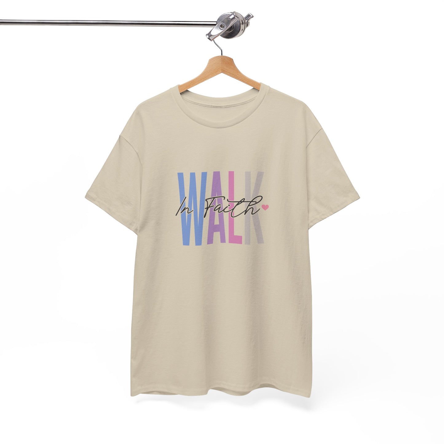 Colorful Walk Unisex Heavy Cotton Tee | Inspirational Shirt, Everyday Wear, Gift for Walk Lovers, Casual Style, Motivational Top