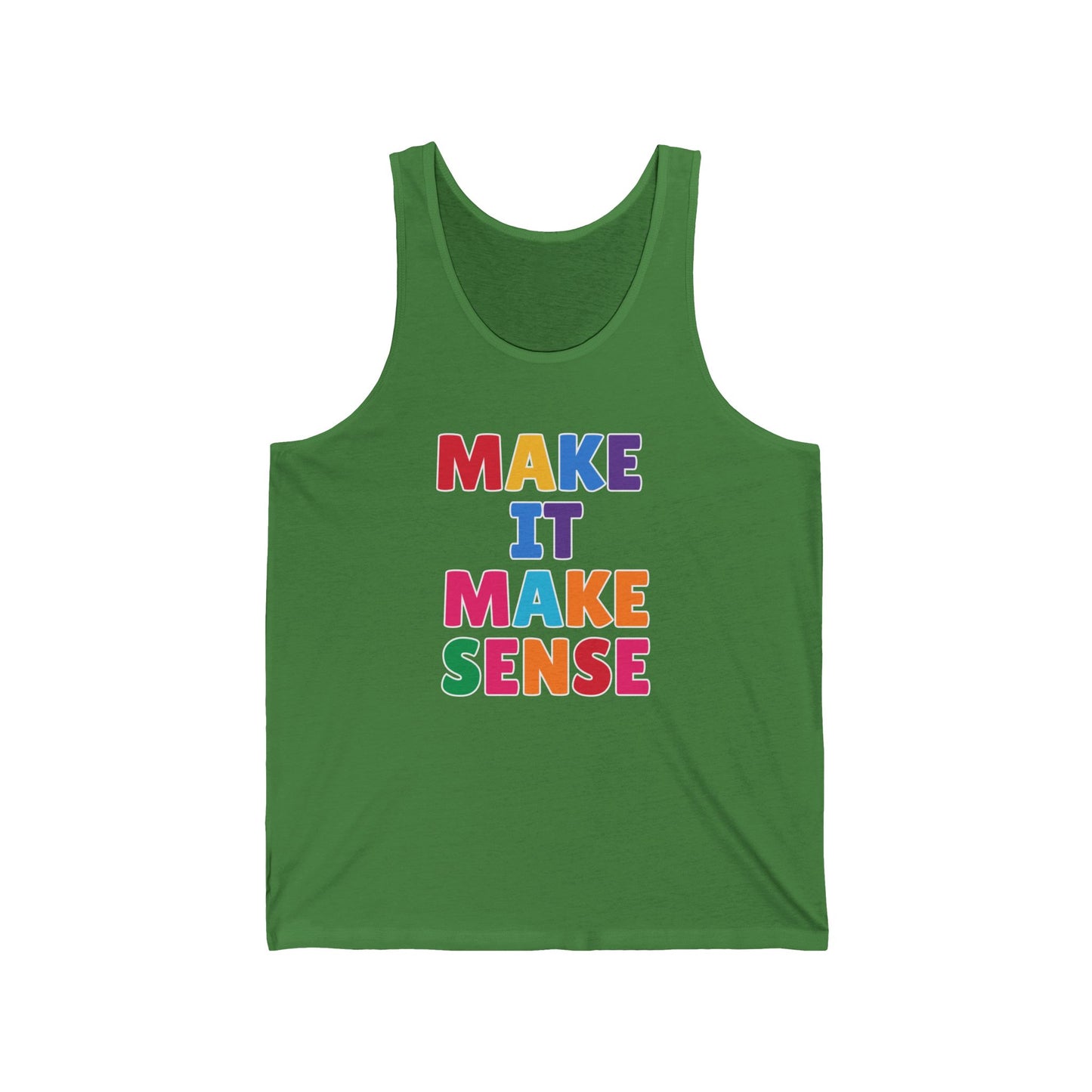 Colorful Motivational Unisex Jersey Tank - Summer Fashion, Workout Gear, Gift for Friends, Casual Wear, Pride Apparel