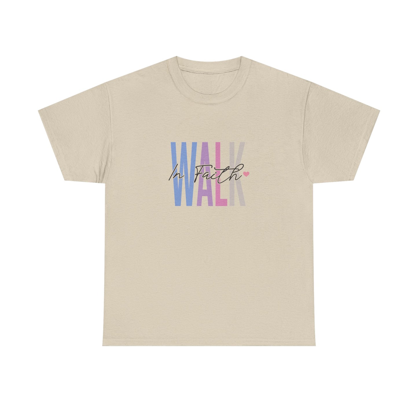 Colorful Walk Unisex Heavy Cotton Tee | Inspirational Shirt, Everyday Wear, Gift for Walk Lovers, Casual Style, Motivational Top