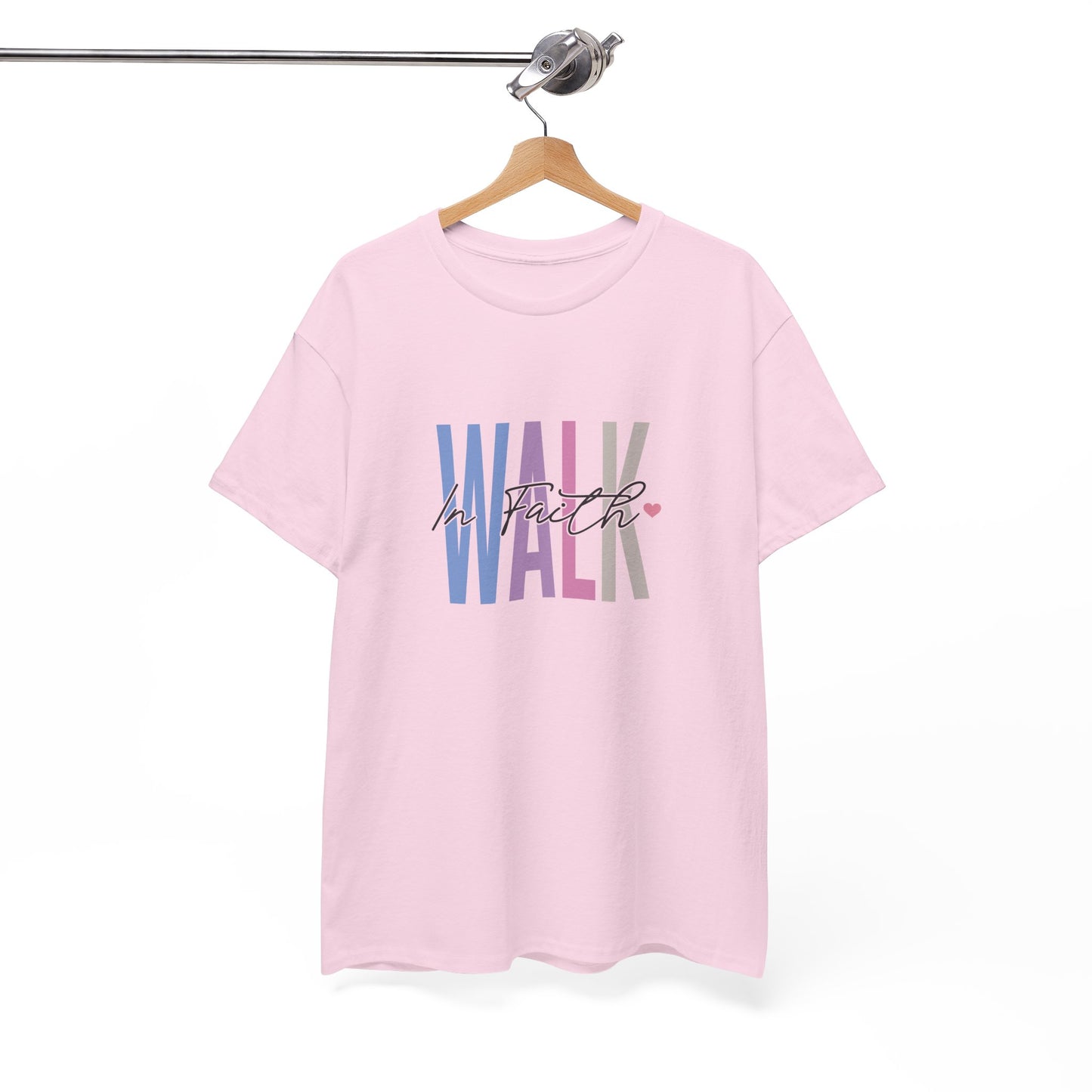 Colorful Walk Unisex Heavy Cotton Tee | Inspirational Shirt, Everyday Wear, Gift for Walk Lovers, Casual Style, Motivational Top