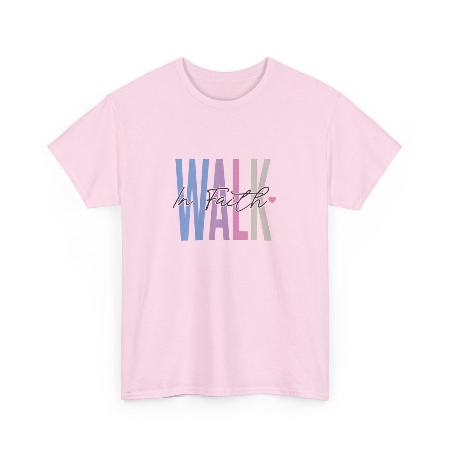 Colorful Walk Unisex Heavy Cotton Tee | Inspirational Shirt, Everyday Wear, Gift for Walk Lovers, Casual Style, Motivational Top