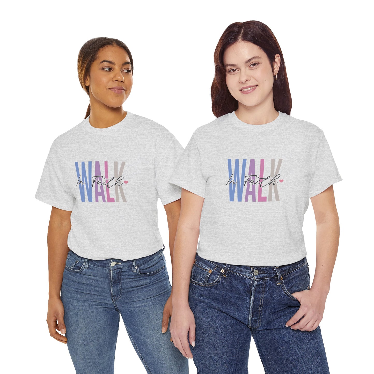 Colorful Walk Unisex Heavy Cotton Tee | Inspirational Shirt, Everyday Wear, Gift for Walk Lovers, Casual Style, Motivational Top