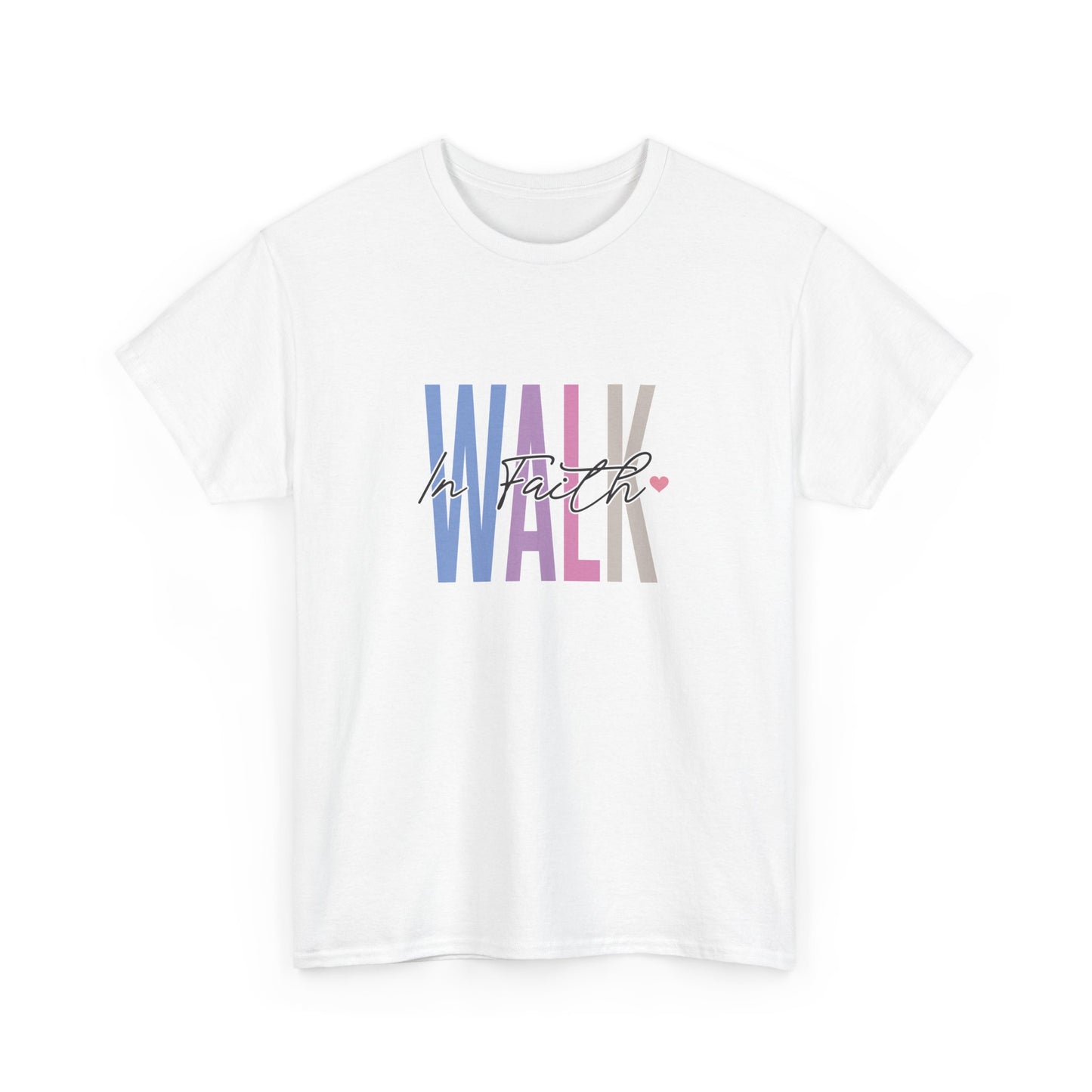 Colorful Walk Unisex Heavy Cotton Tee | Inspirational Shirt, Everyday Wear, Gift for Walk Lovers, Casual Style, Motivational Top