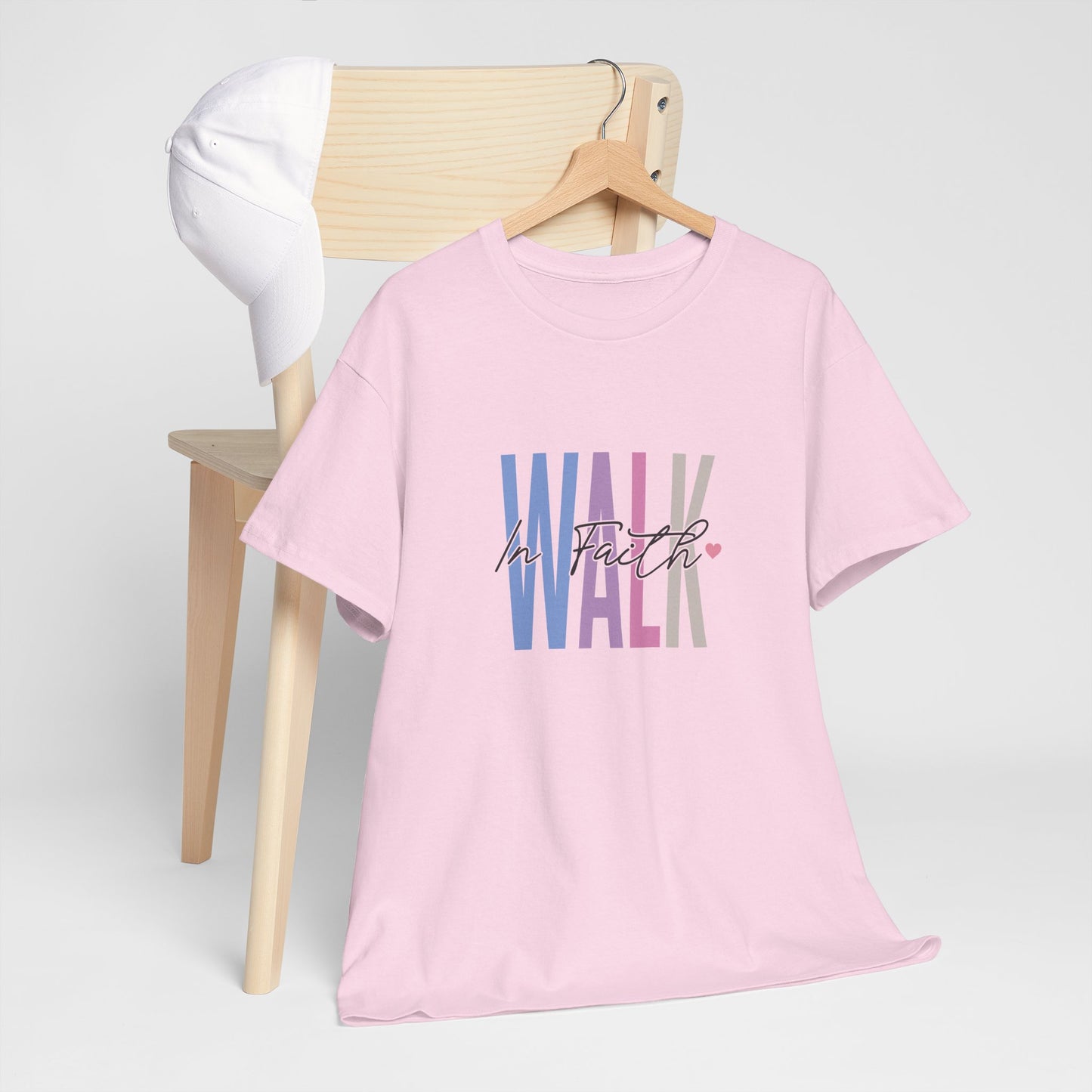 Colorful Walk Unisex Heavy Cotton Tee | Inspirational Shirt, Everyday Wear, Gift for Walk Lovers, Casual Style, Motivational Top