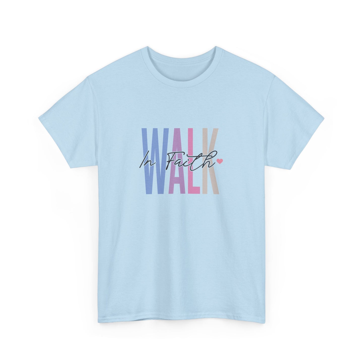 Colorful Walk Unisex Heavy Cotton Tee | Inspirational Shirt, Everyday Wear, Gift for Walk Lovers, Casual Style, Motivational Top