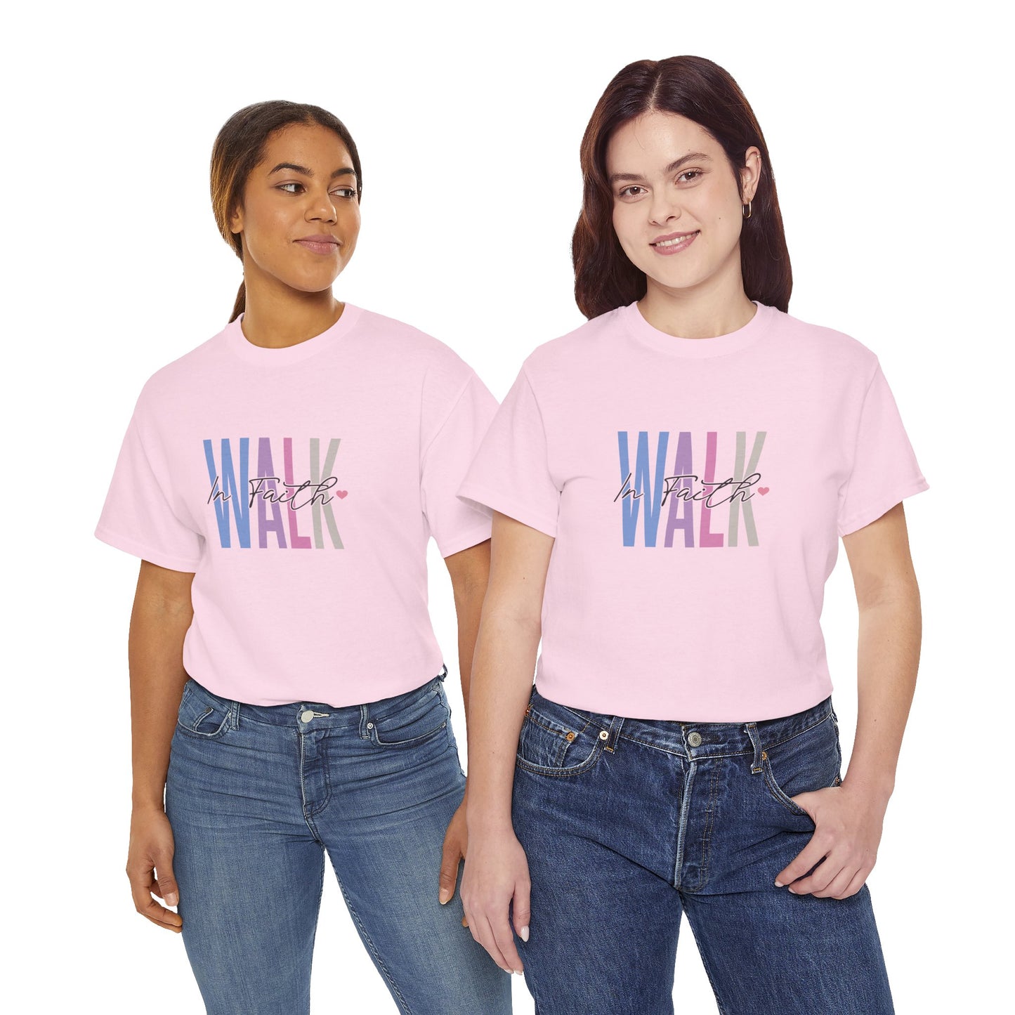 Colorful Walk Unisex Heavy Cotton Tee | Inspirational Shirt, Everyday Wear, Gift for Walk Lovers, Casual Style, Motivational Top