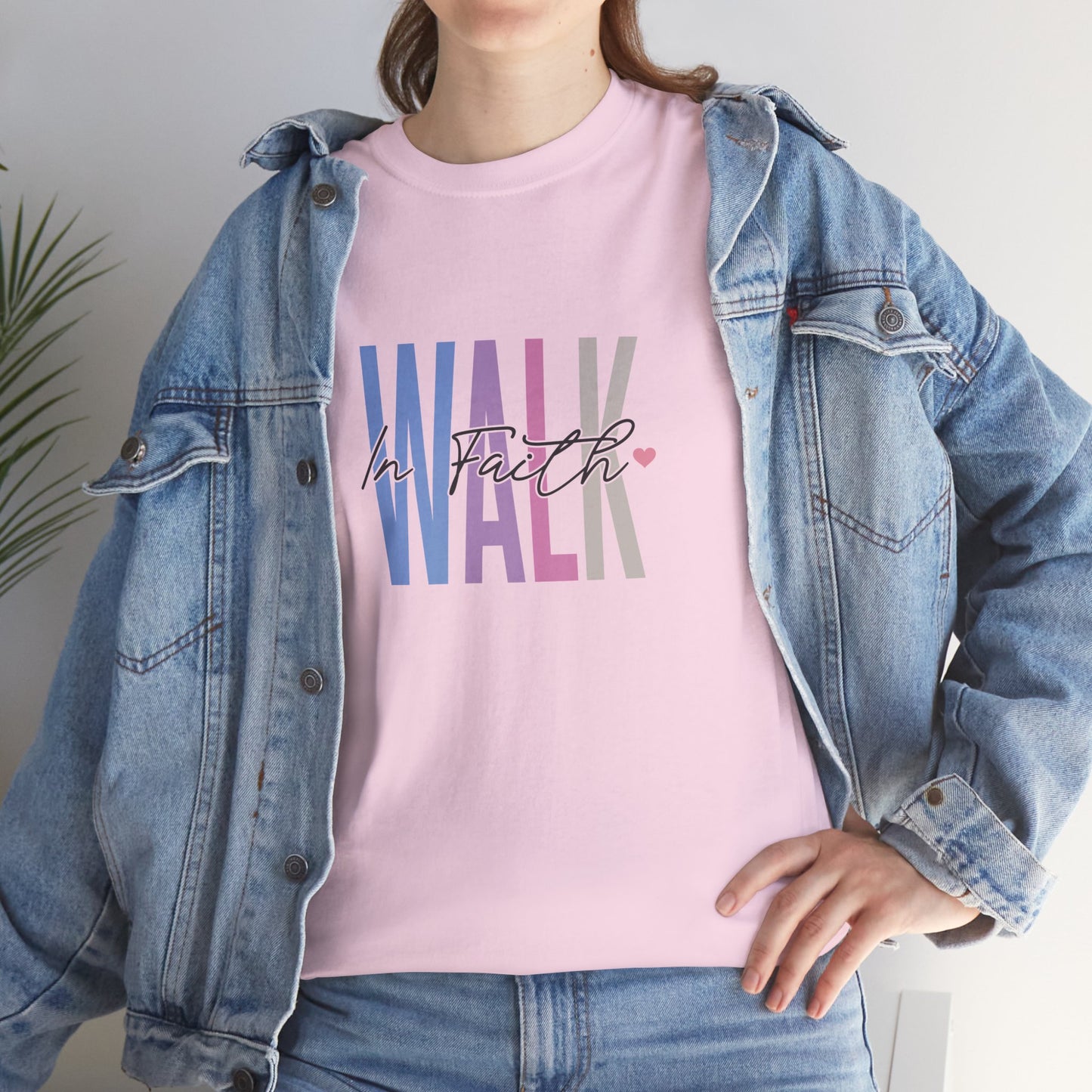 Colorful Walk Unisex Heavy Cotton Tee | Inspirational Shirt, Everyday Wear, Gift for Walk Lovers, Casual Style, Motivational Top
