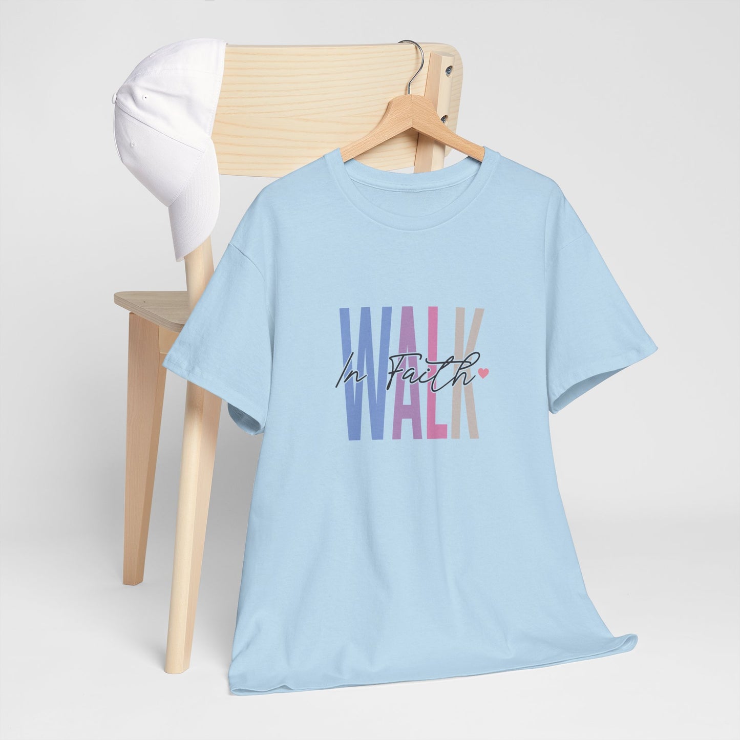 Colorful Walk Unisex Heavy Cotton Tee | Inspirational Shirt, Everyday Wear, Gift for Walk Lovers, Casual Style, Motivational Top