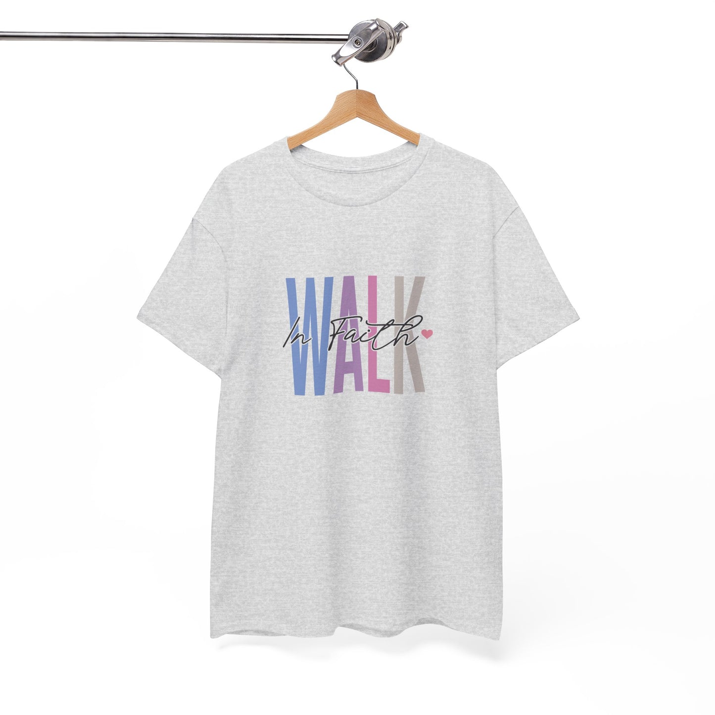 Colorful Walk Unisex Heavy Cotton Tee | Inspirational Shirt, Everyday Wear, Gift for Walk Lovers, Casual Style, Motivational Top