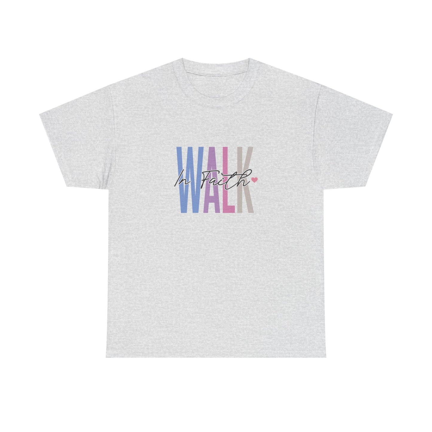 Colorful Walk Unisex Heavy Cotton Tee | Inspirational Shirt, Everyday Wear, Gift for Walk Lovers, Casual Style, Motivational Top