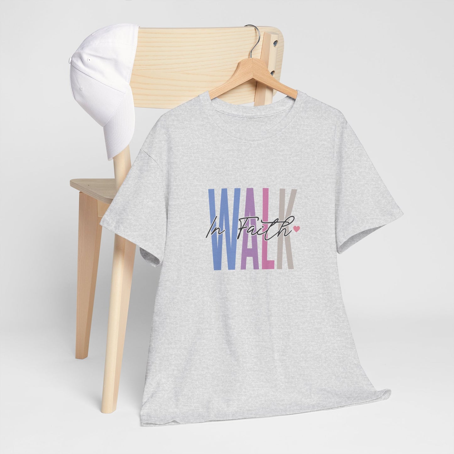 Colorful Walk Unisex Heavy Cotton Tee | Inspirational Shirt, Everyday Wear, Gift for Walk Lovers, Casual Style, Motivational Top