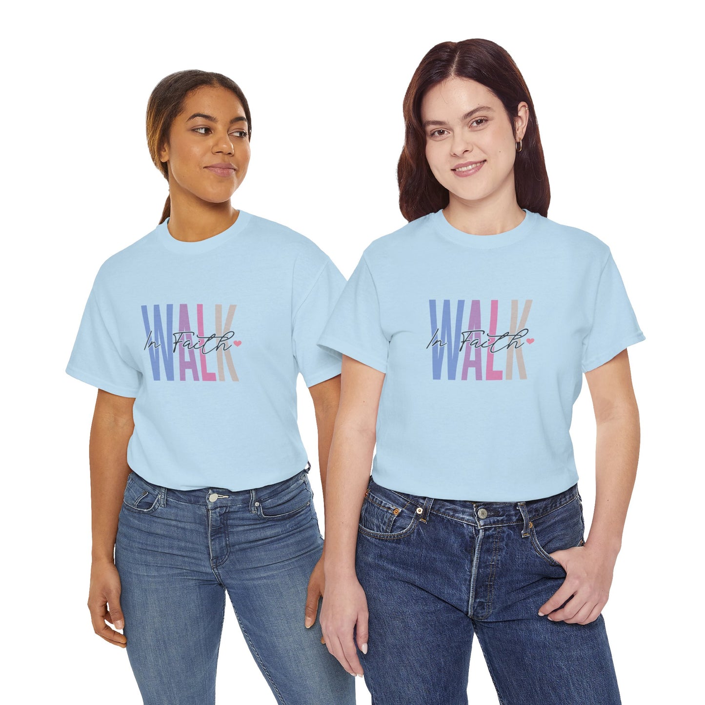Colorful Walk Unisex Heavy Cotton Tee | Inspirational Shirt, Everyday Wear, Gift for Walk Lovers, Casual Style, Motivational Top