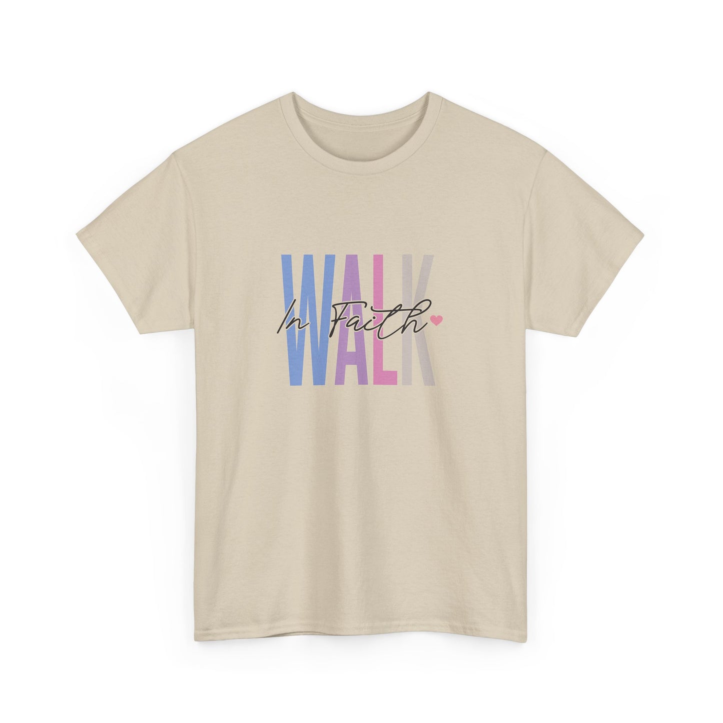 Colorful Walk Unisex Heavy Cotton Tee | Inspirational Shirt, Everyday Wear, Gift for Walk Lovers, Casual Style, Motivational Top