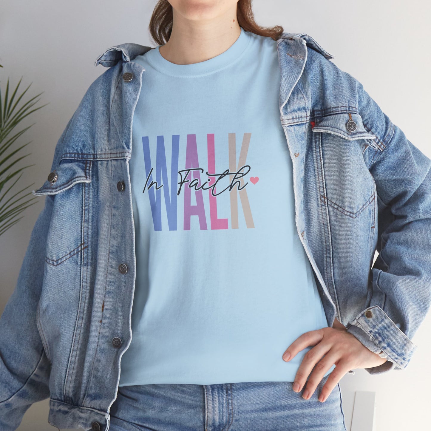 Colorful Walk Unisex Heavy Cotton Tee | Inspirational Shirt, Everyday Wear, Gift for Walk Lovers, Casual Style, Motivational Top