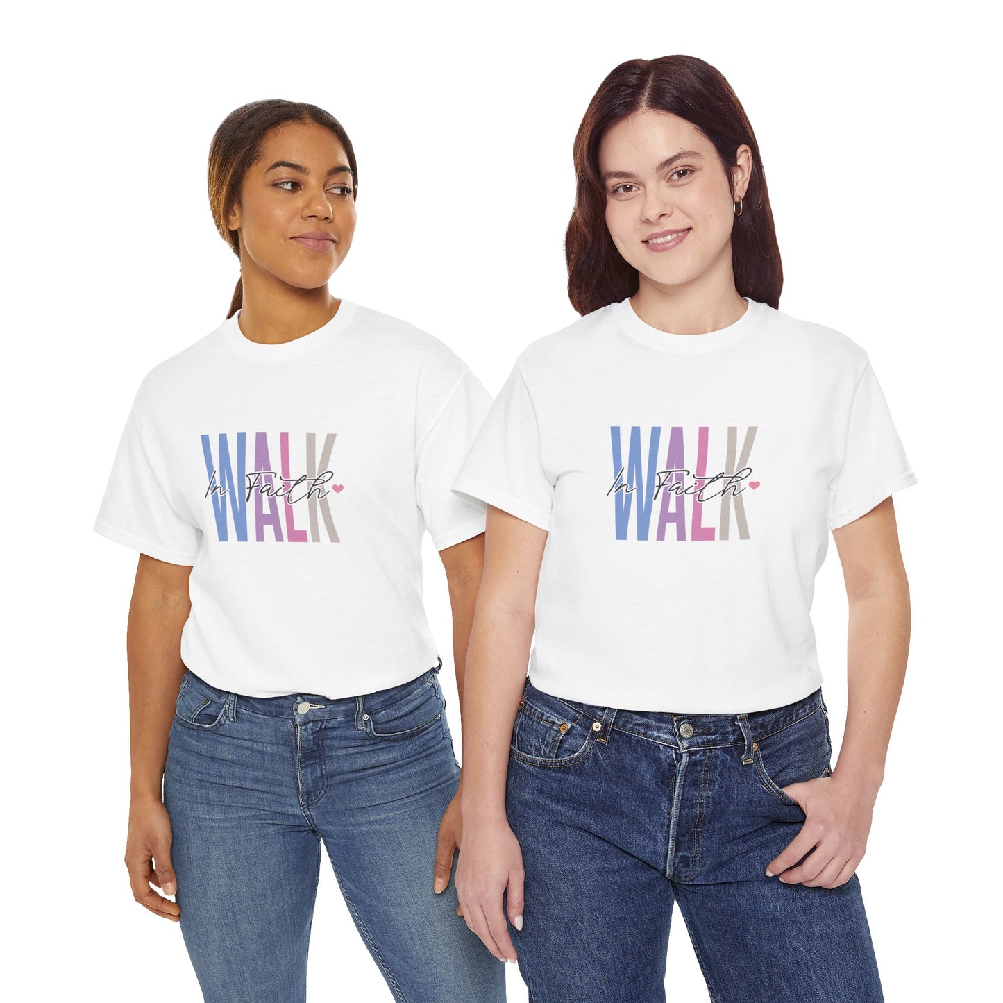 Colorful Walk Unisex Heavy Cotton Tee | Inspirational Shirt, Everyday Wear, Gift for Walk Lovers, Casual Style, Motivational Top