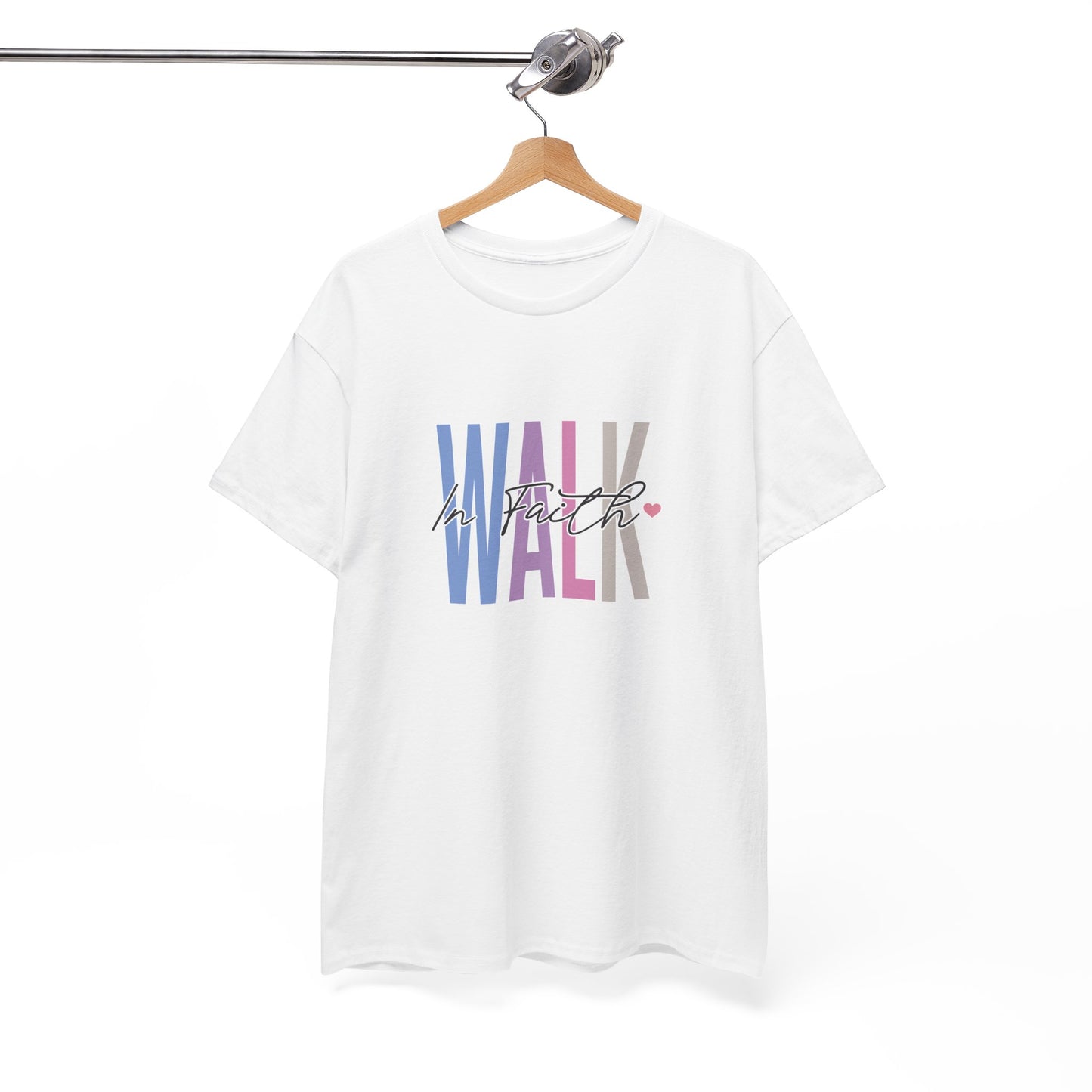 Colorful Walk Unisex Heavy Cotton Tee | Inspirational Shirt, Everyday Wear, Gift for Walk Lovers, Casual Style, Motivational Top