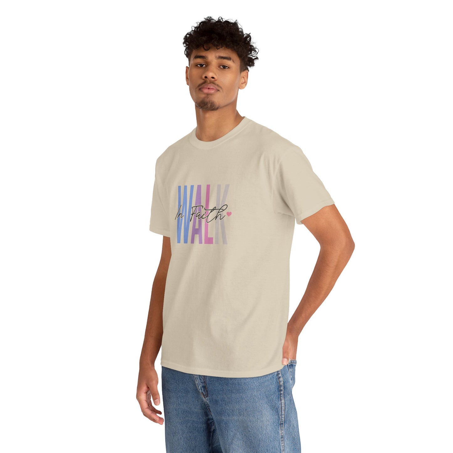 Colorful Walk Unisex Heavy Cotton Tee | Inspirational Shirt, Everyday Wear, Gift for Walk Lovers, Casual Style, Motivational Top