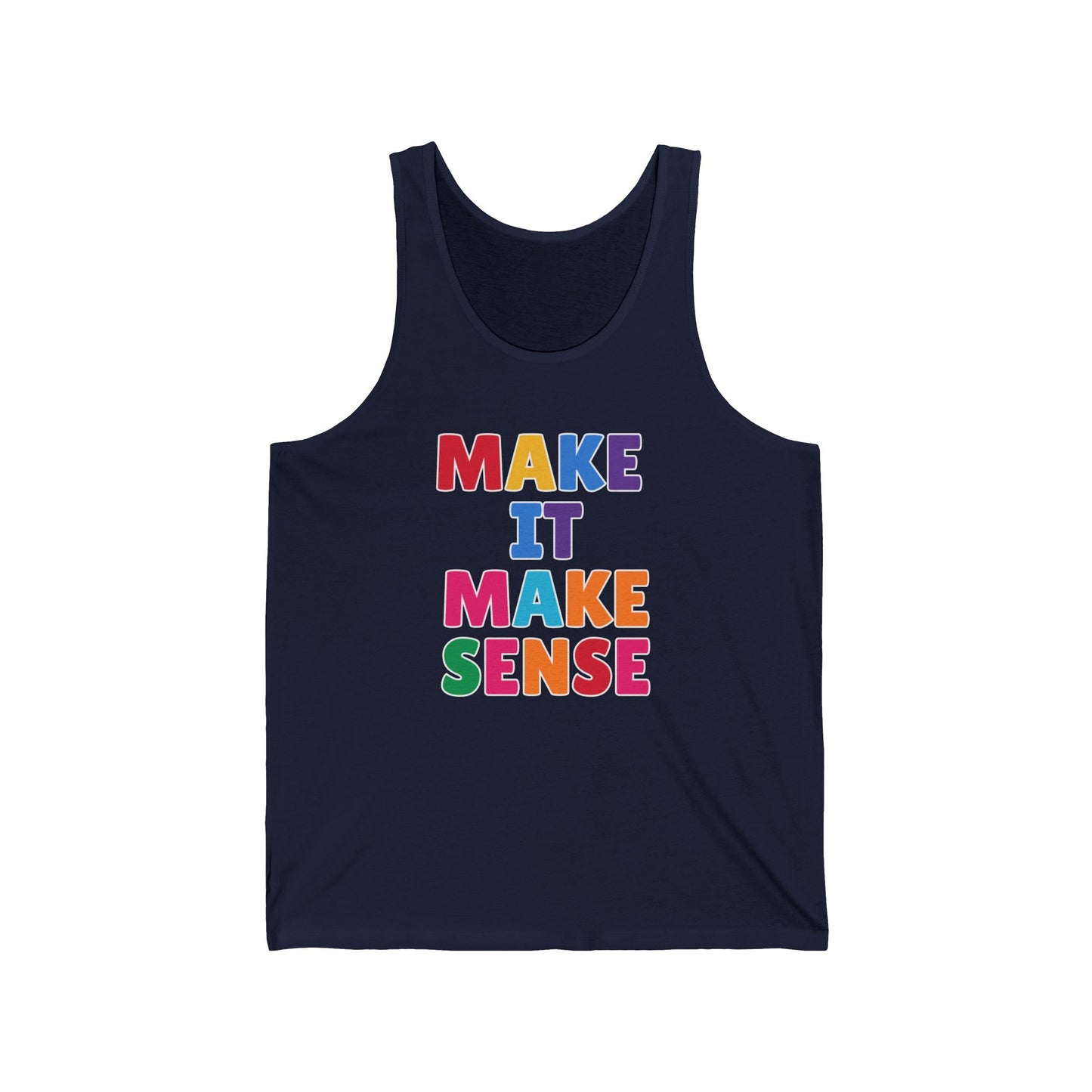 Colorful Motivational Unisex Jersey Tank - Summer Fashion, Workout Gear, Gift for Friends, Casual Wear, Pride Apparel