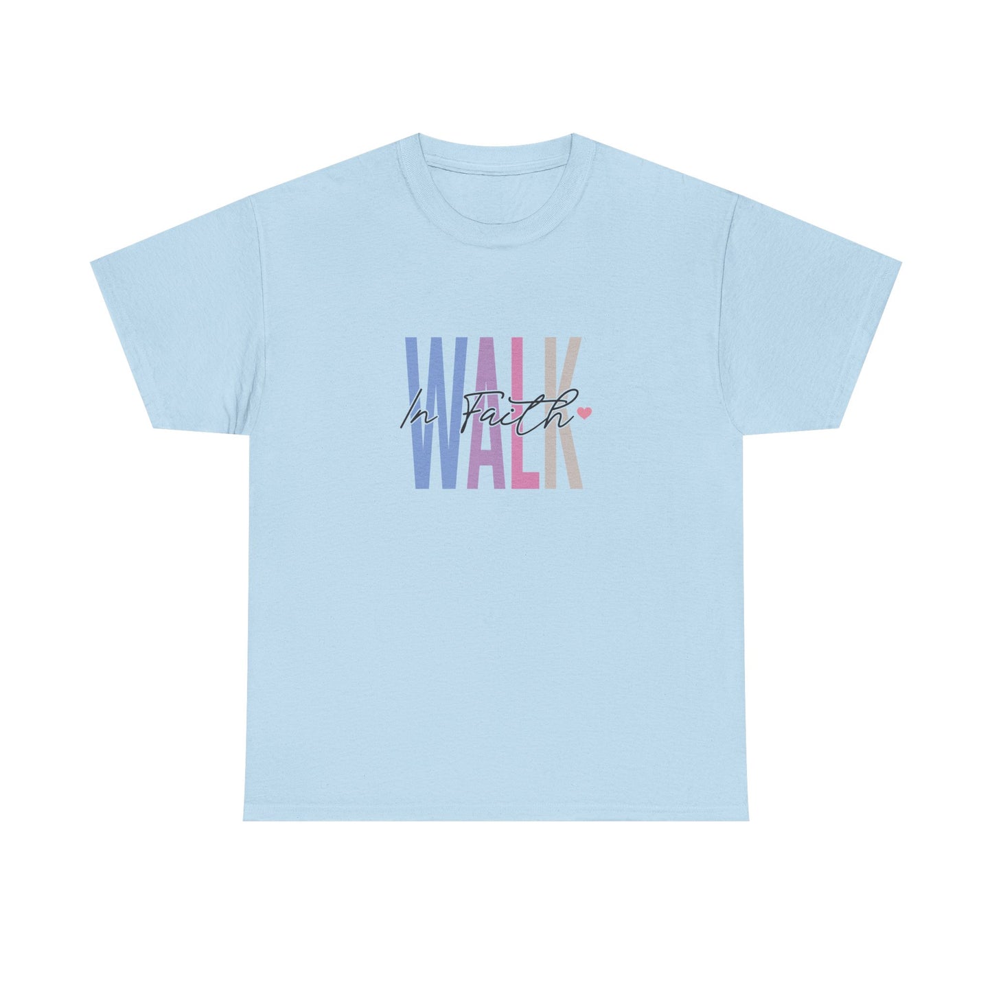 Colorful Walk Unisex Heavy Cotton Tee | Inspirational Shirt, Everyday Wear, Gift for Walk Lovers, Casual Style, Motivational Top