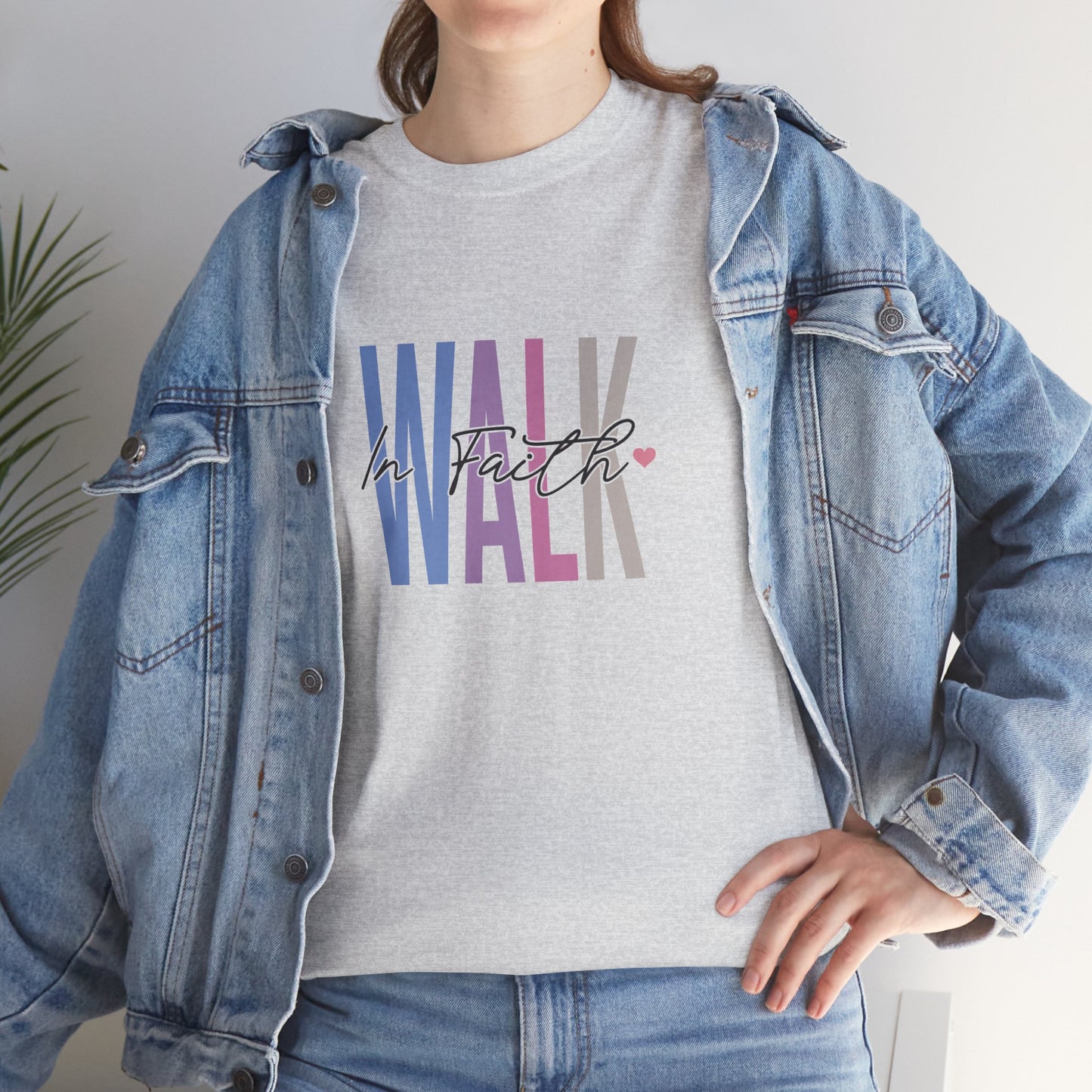 Colorful Walk Unisex Heavy Cotton Tee | Inspirational Shirt, Everyday Wear, Gift for Walk Lovers, Casual Style, Motivational Top