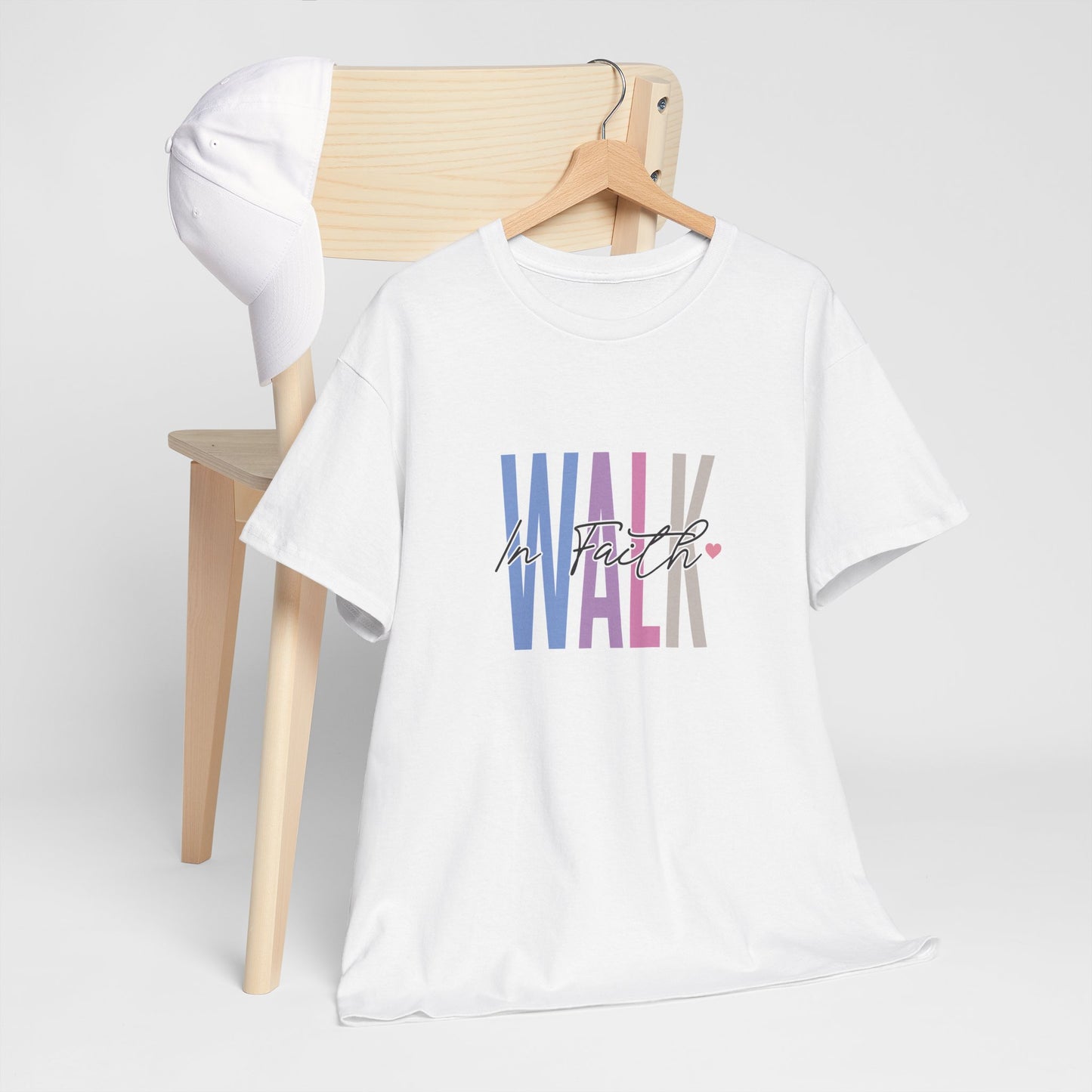 Colorful Walk Unisex Heavy Cotton Tee | Inspirational Shirt, Everyday Wear, Gift for Walk Lovers, Casual Style, Motivational Top