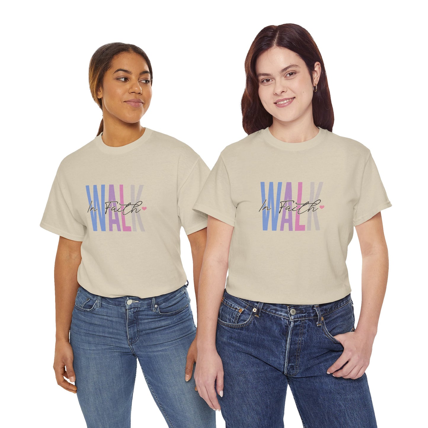 Colorful Walk Unisex Heavy Cotton Tee | Inspirational Shirt, Everyday Wear, Gift for Walk Lovers, Casual Style, Motivational Top