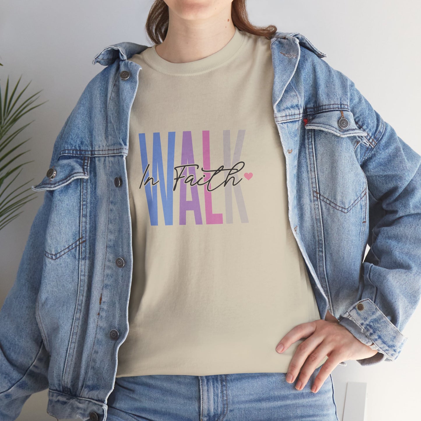 Colorful Walk Unisex Heavy Cotton Tee | Inspirational Shirt, Everyday Wear, Gift for Walk Lovers, Casual Style, Motivational Top