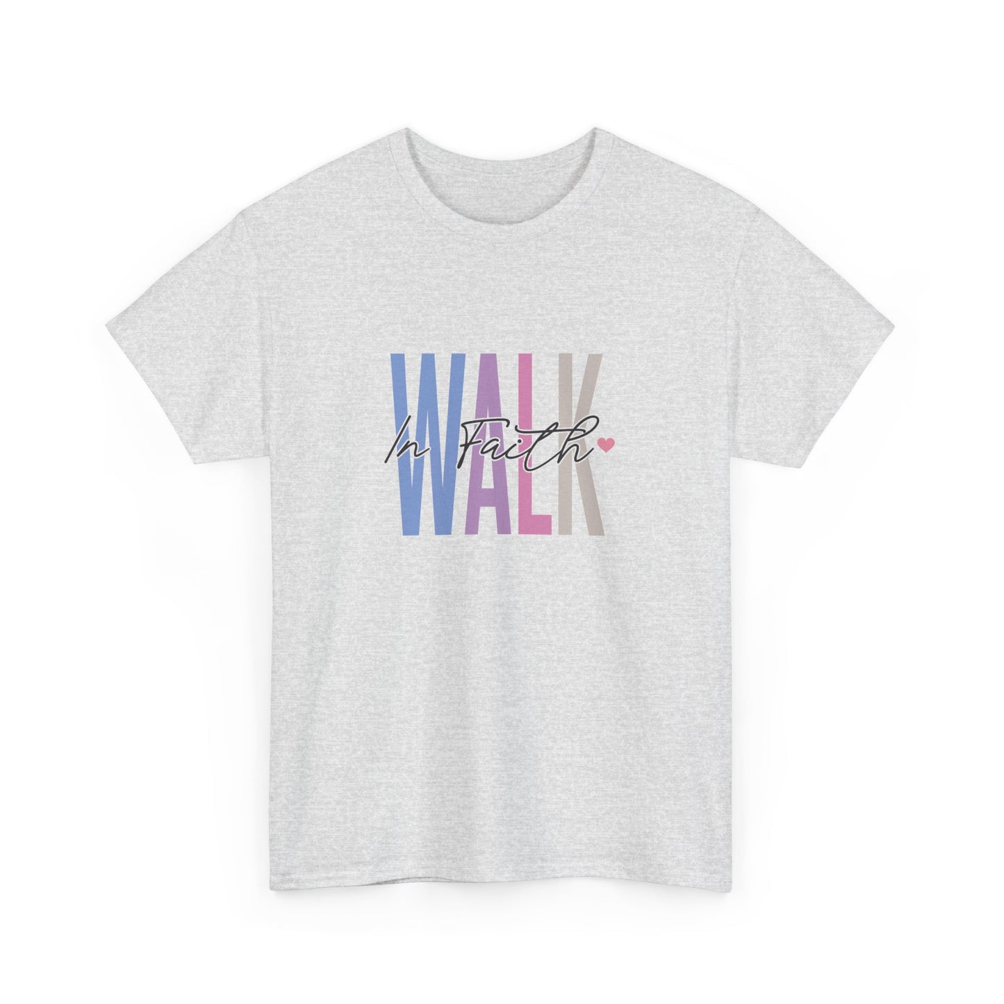 Colorful Walk Unisex Heavy Cotton Tee | Inspirational Shirt, Everyday Wear, Gift for Walk Lovers, Casual Style, Motivational Top