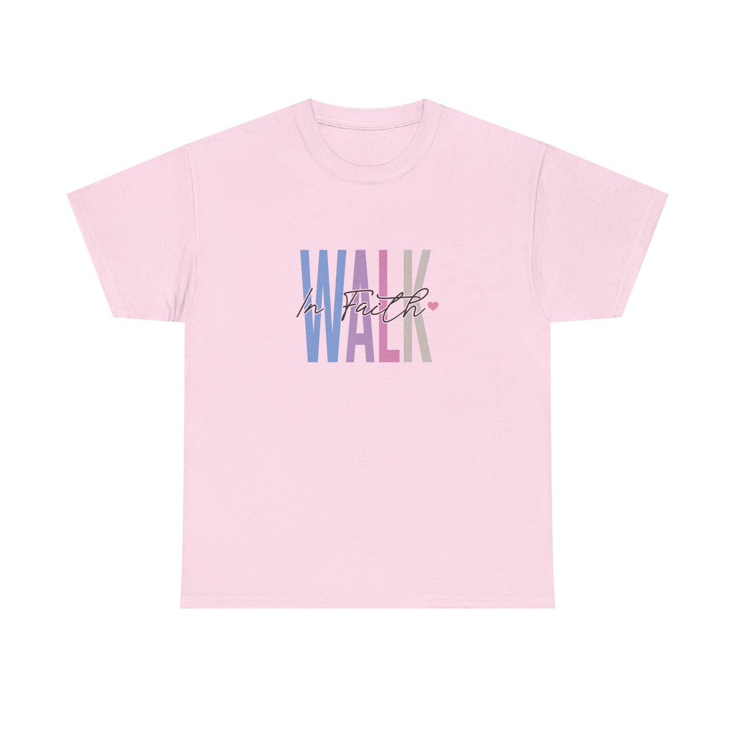 Colorful Walk Unisex Heavy Cotton Tee | Inspirational Shirt, Everyday Wear, Gift for Walk Lovers, Casual Style, Motivational Top
