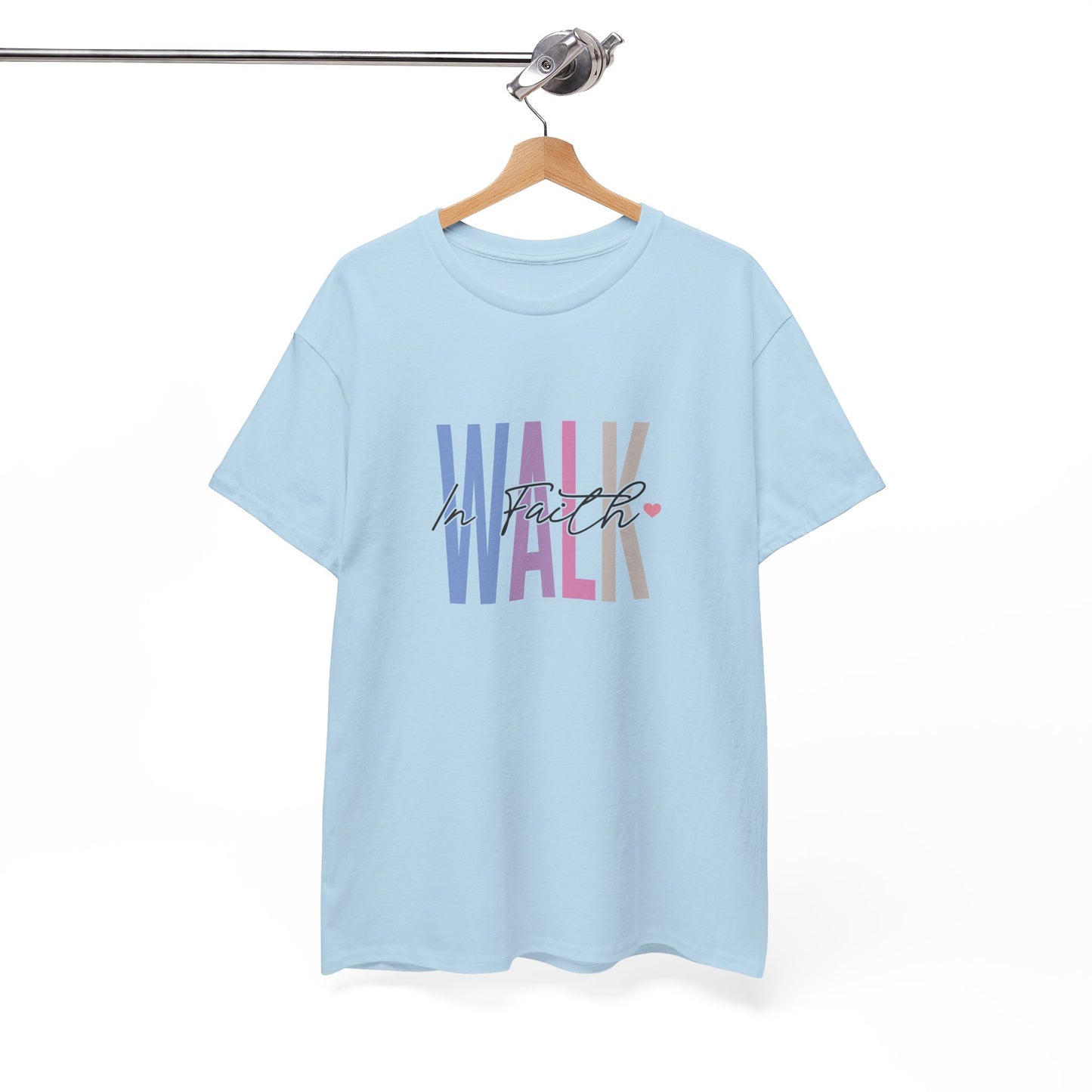 Colorful Walk Unisex Heavy Cotton Tee | Inspirational Shirt, Everyday Wear, Gift for Walk Lovers, Casual Style, Motivational Top