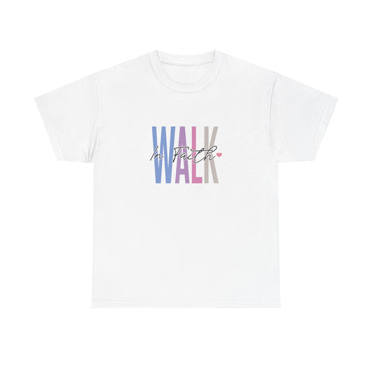 Colorful Walk Unisex Heavy Cotton Tee | Inspirational Shirt, Everyday Wear, Gift for Walk Lovers, Casual Style, Motivational Top