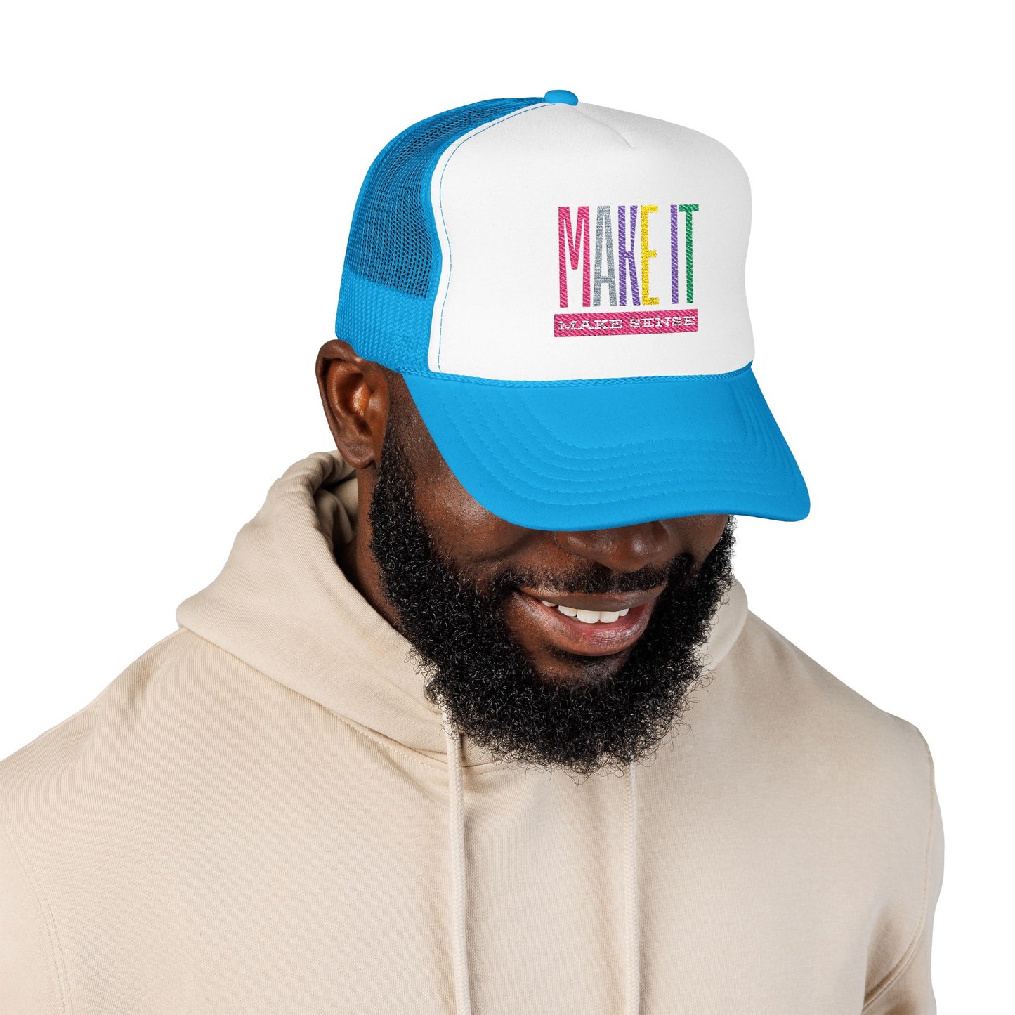 Colorful Embroidered Foam Trucker Hat