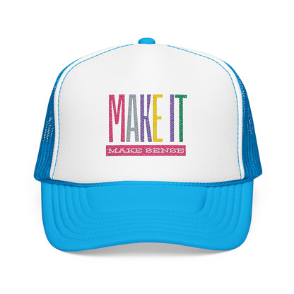 Colorful Embroidered Foam Trucker Hat