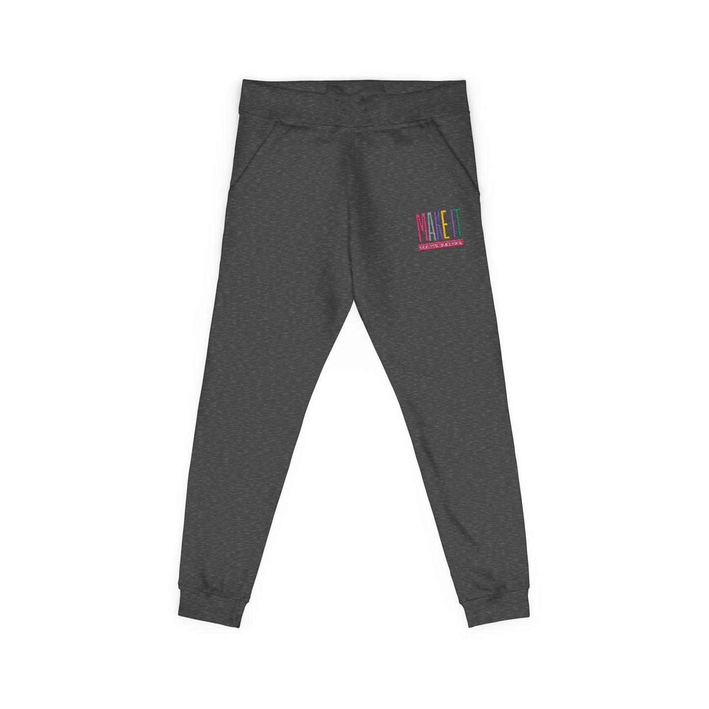 Cozy Unisex Fleece Sweatpants with Colorful Embroidery