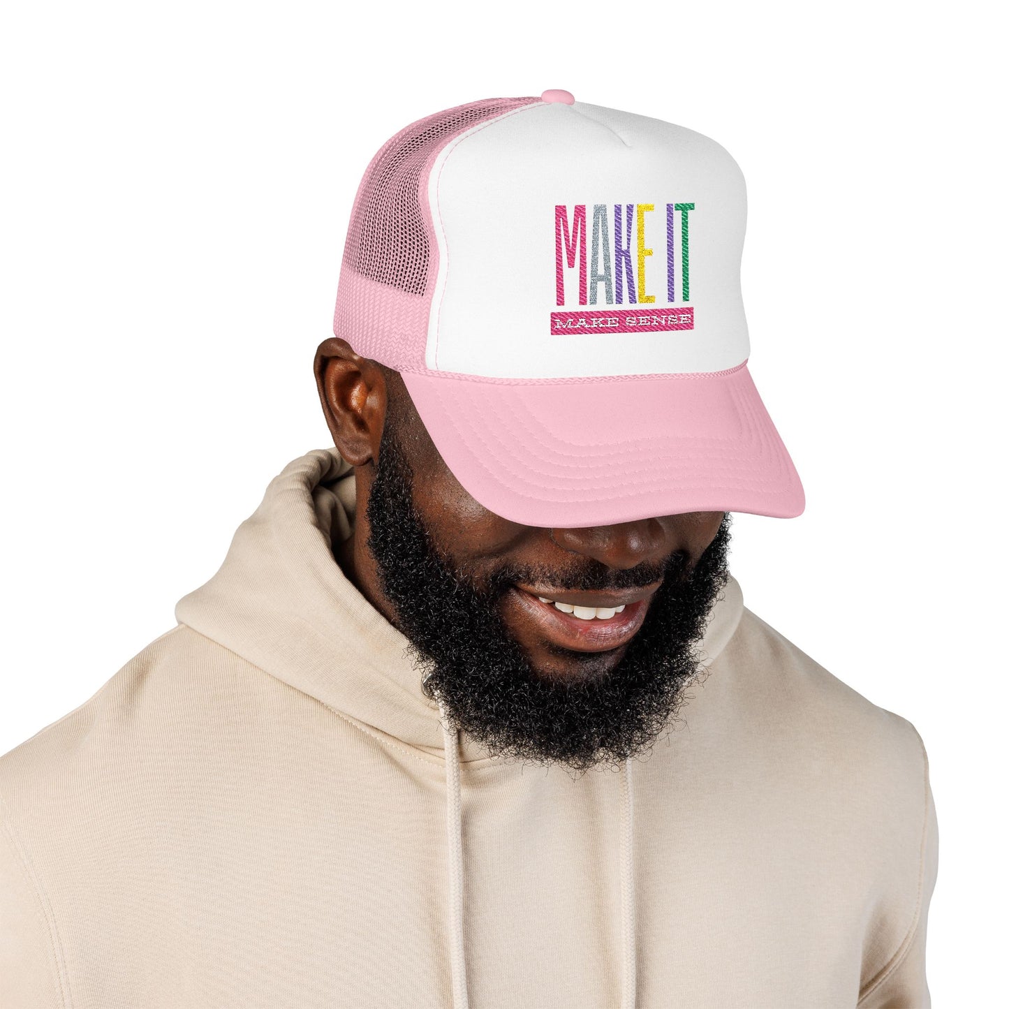 Colorful Embroidered Foam Trucker Hat