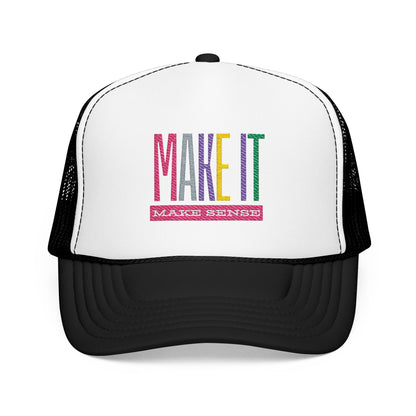 Colorful Embroidered Foam Trucker Hat