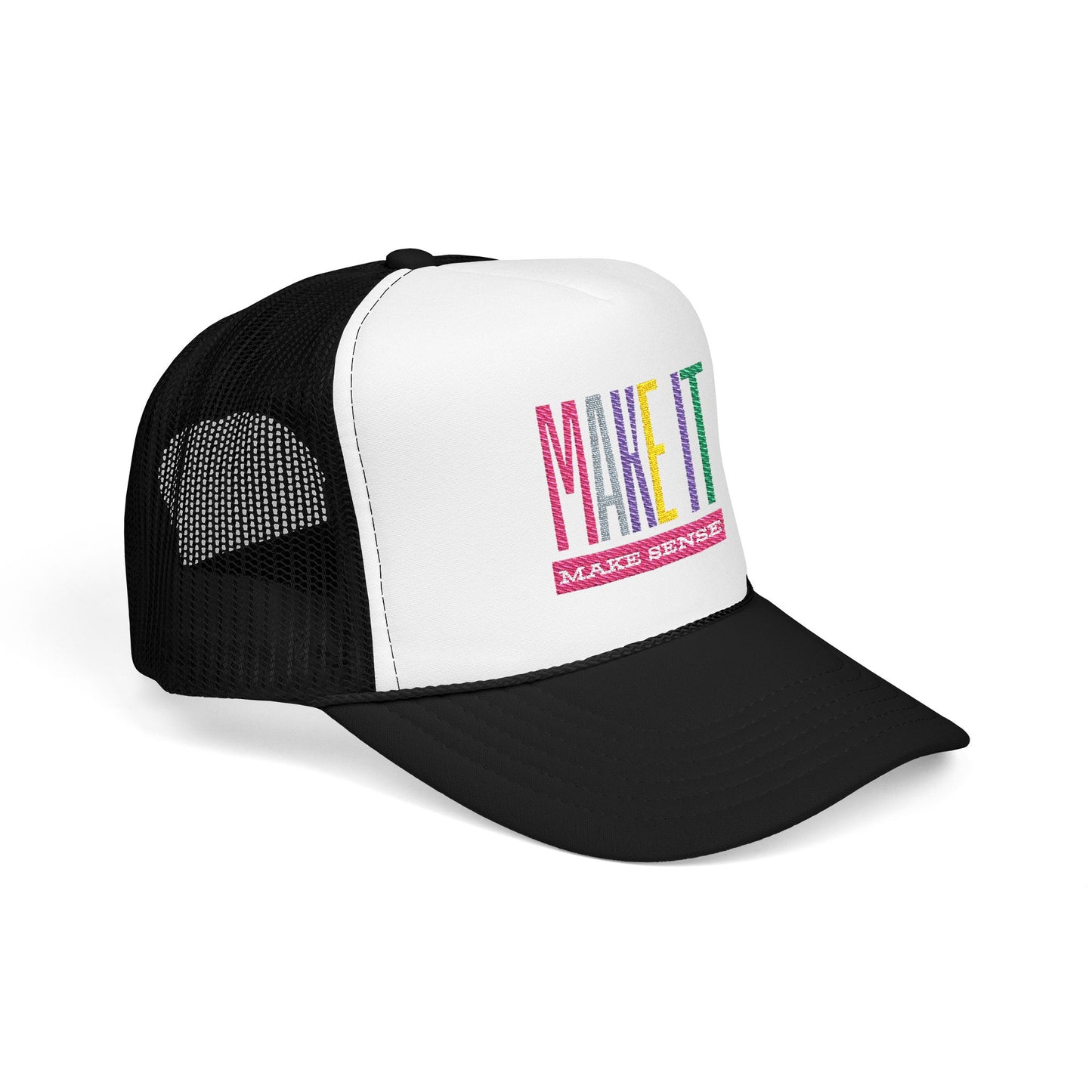 Colorful Embroidered Foam Trucker Hat